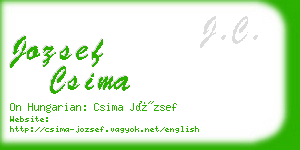 jozsef csima business card